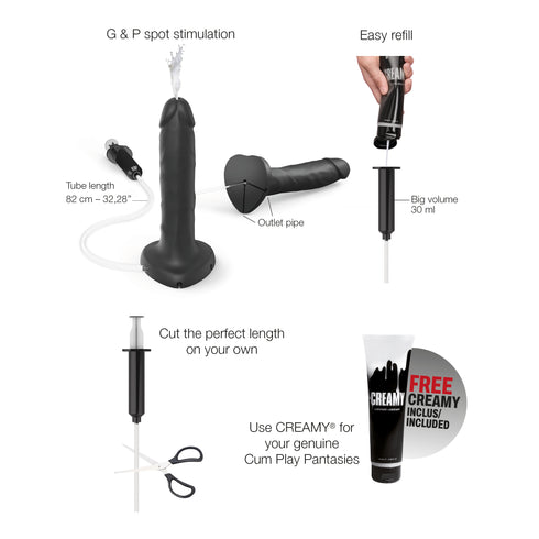 Dildo Éjaculateur Réaliste Couleur Noir