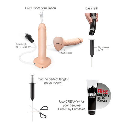 Dildo Éjaculateur Réaliste Couleur Vanille