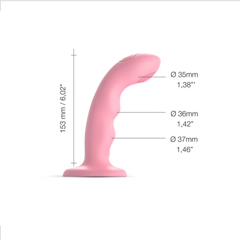 Dildo Vibrant Tapping Dildo Wave - Corail