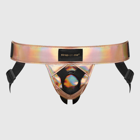 Harnais Similicuir Curious Holographique Rose Gold