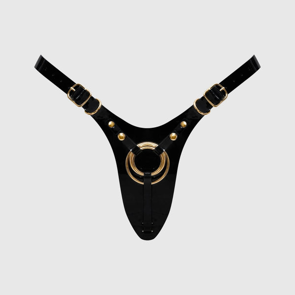 Harnais Similicuir Fabulous - strap-on-me - Noir vernis