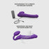 Strap-on Vibrant Télécommandé 3 Moteurs - Télécommande rechargeable - Violet