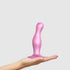 Dildo Plug Anal Curvy Couleur Rose dragée Métallique