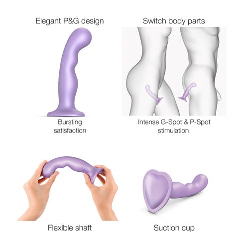 Dildo Plug Anal Point P&G Couleur Lilas Métallique