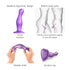 Dildo Plug Anal Curvy Couleur Violet Métallique