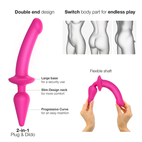 Switch Plug-In Dildo Couleur Fuchsia