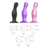Dildo Plug Anal Curvy Couleur Violet Métallique