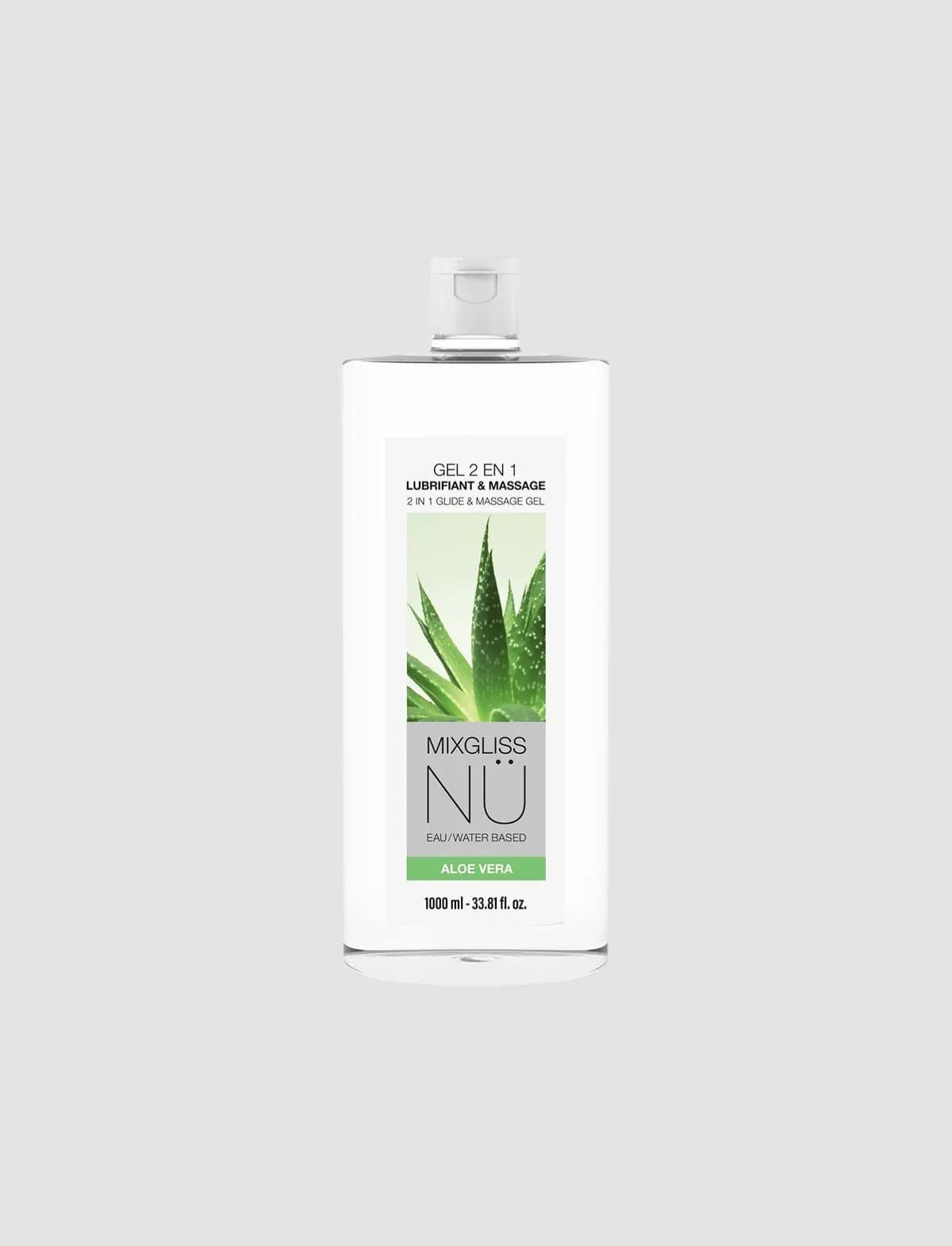 Gel 2 en 1 Lubrifiant Massage Aloe Vera Base Eau 1000ml