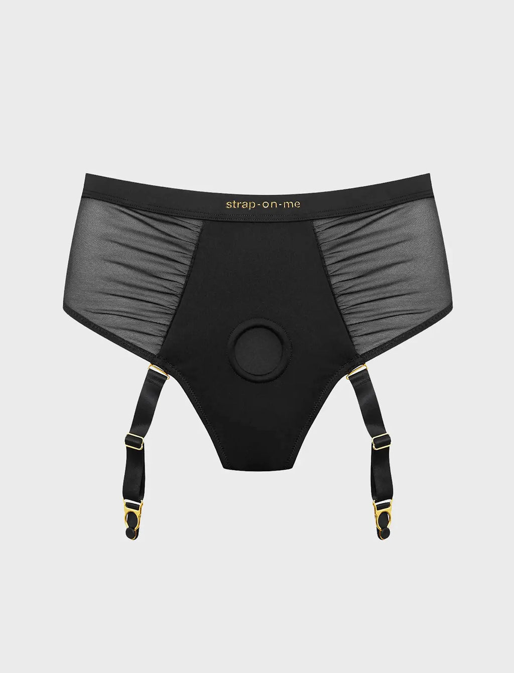 Arnés lencería Idylle negro con liguero – strap-on-me