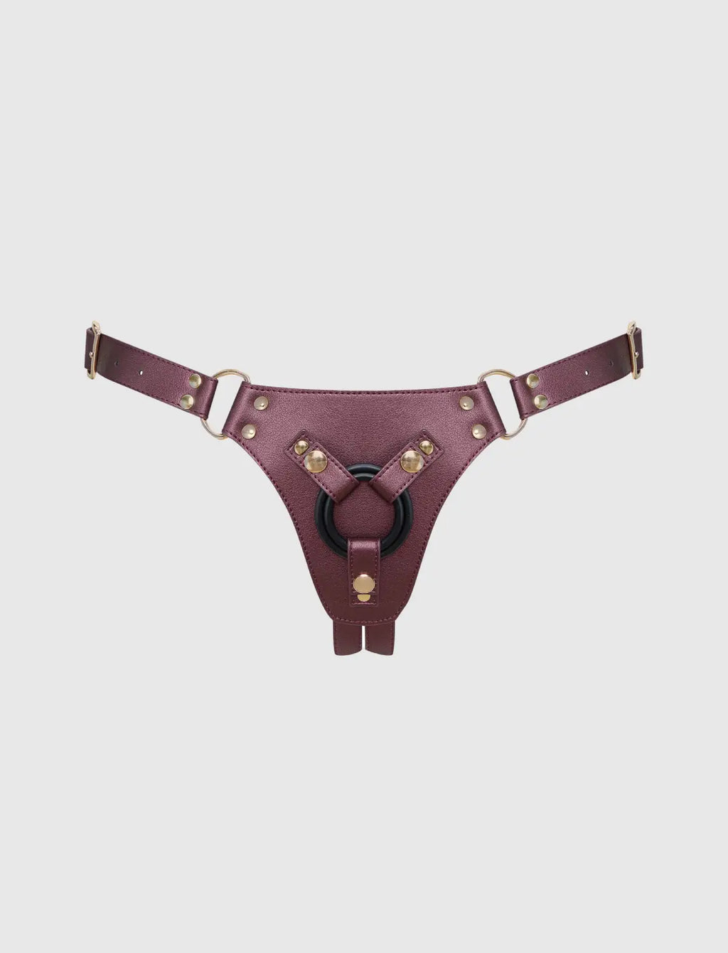 Harnais Similicuir Generous Aubergine Métaliique strap-on-me