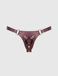 Harnais Similicuir Generous Aubergine Métaliique strap-on-me