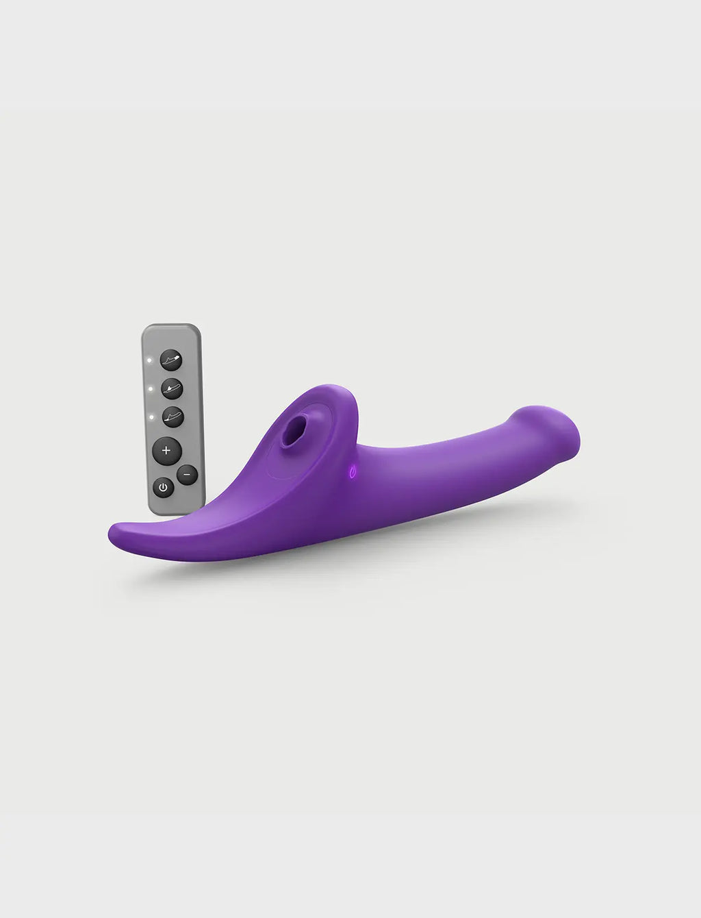 Dildo semi-réaliste violet multi-orgasme Strap-On-Me, texture douce avec forme anatomique