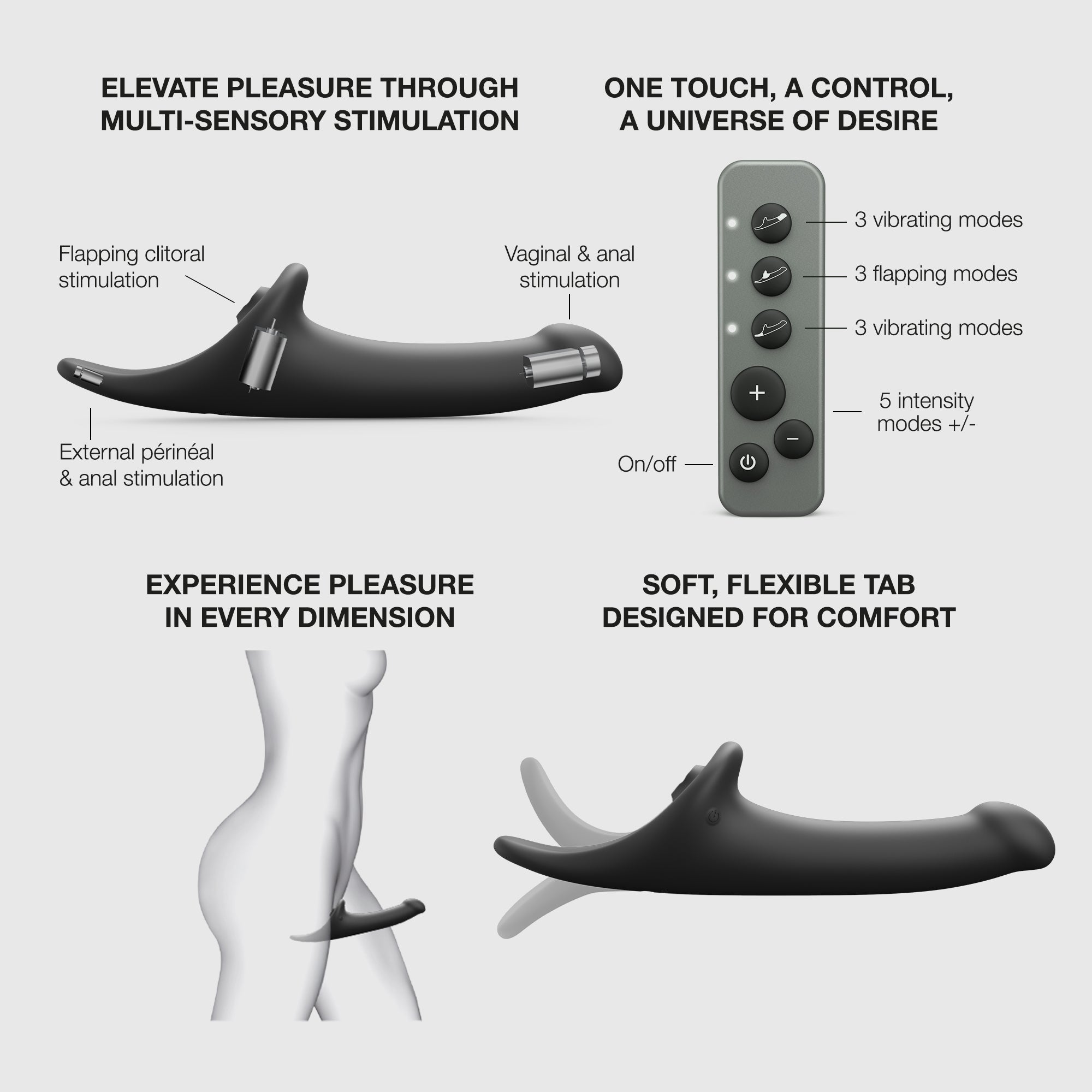 Dildo multi-orgasmo semi-realistico - Telecomando