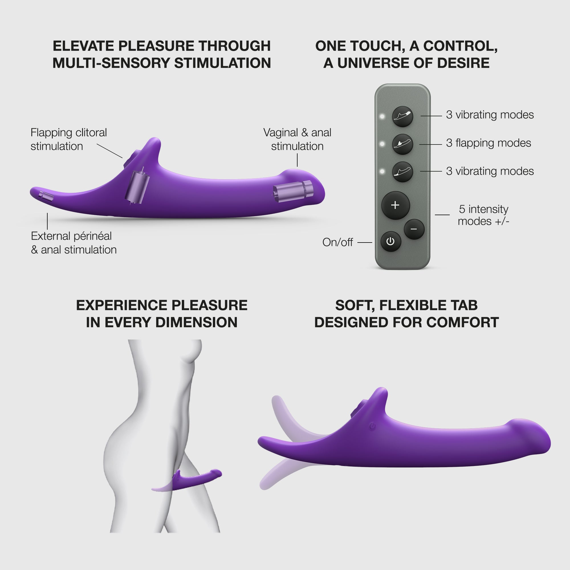 Dildo multi-orgasmo semi-realistico - Telecomando
