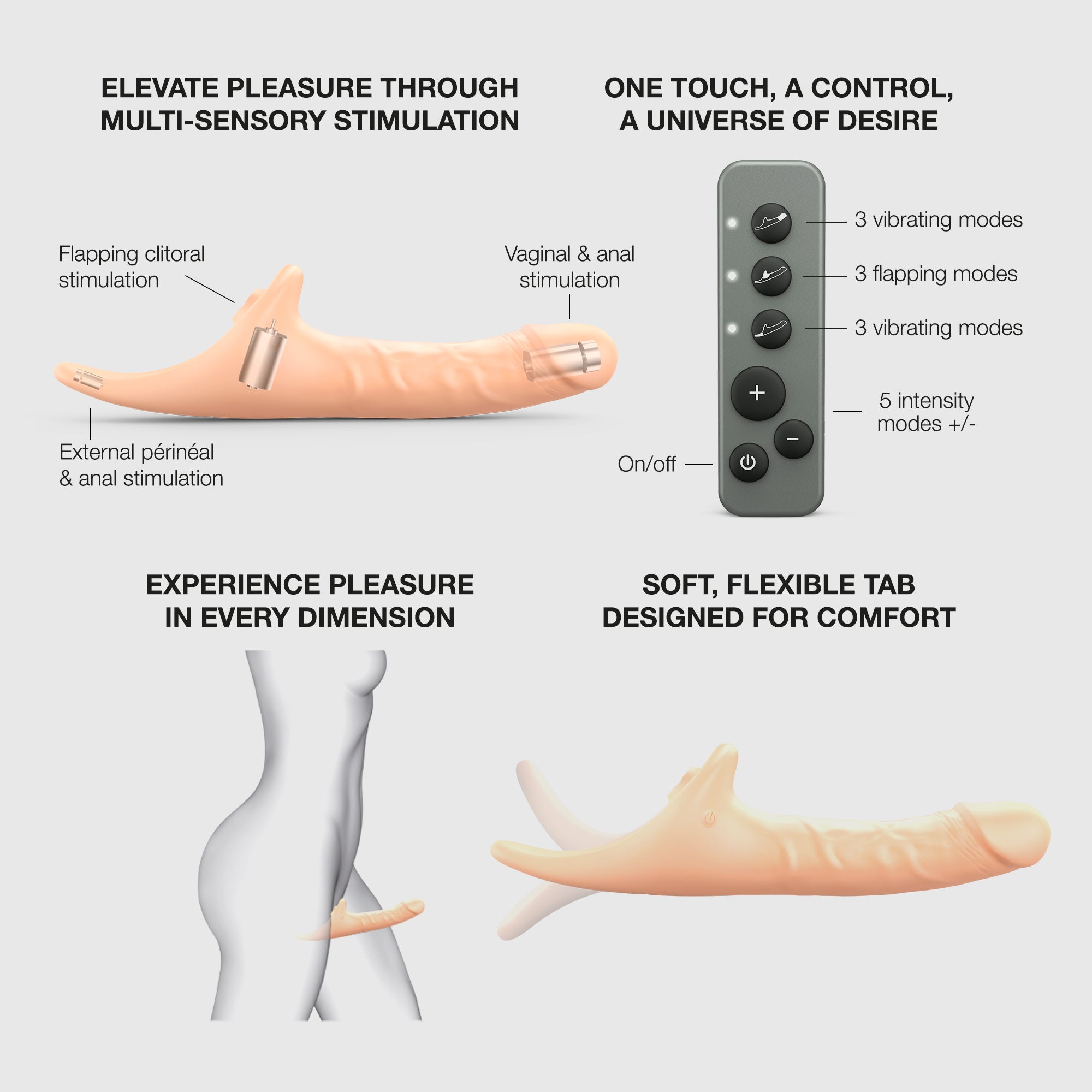 Dildo realistico multi-orgasmo - Telecomando