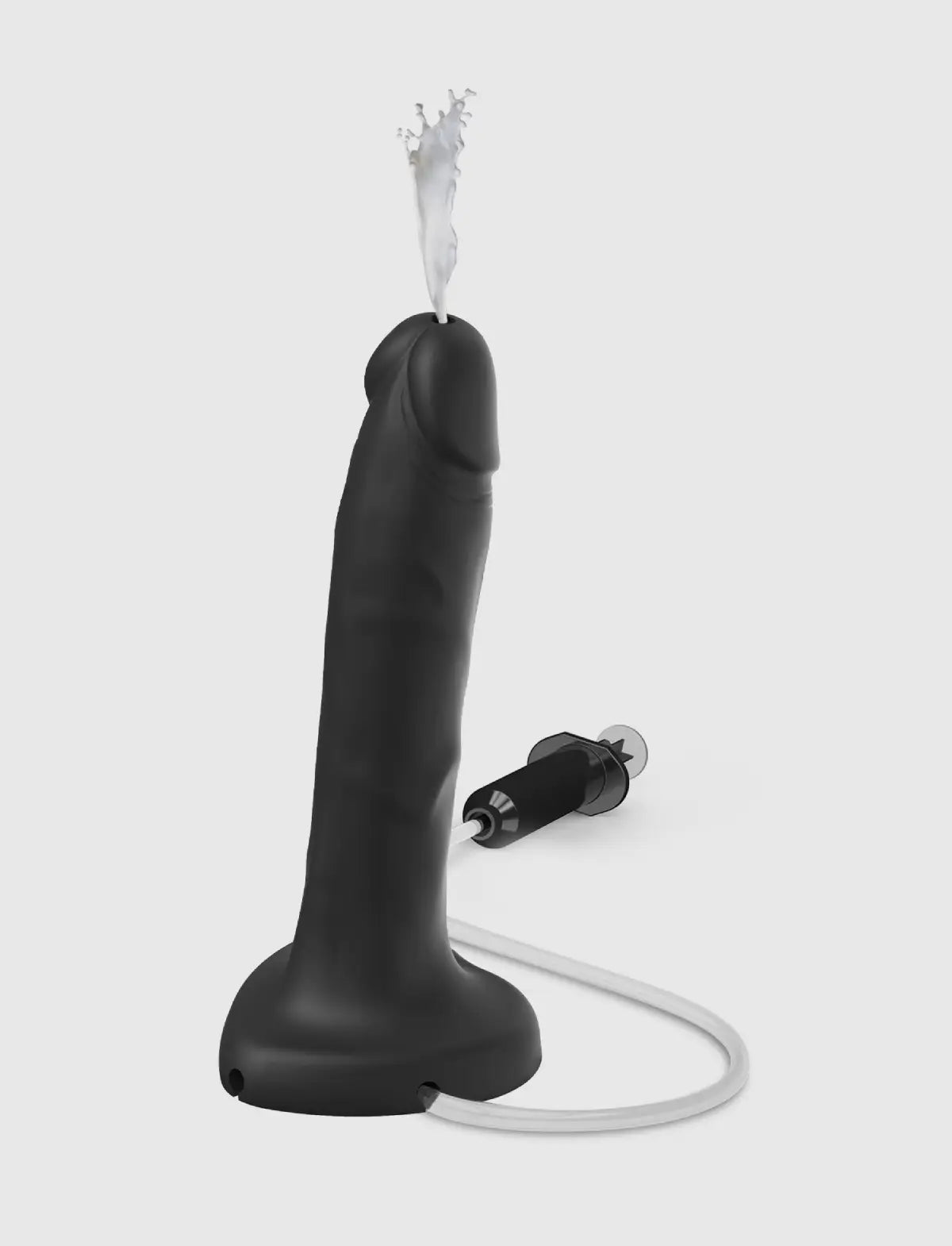 Dildo éjaculateur réaliste noir – effet naturel et stimulation intense, compatible strap-on-me