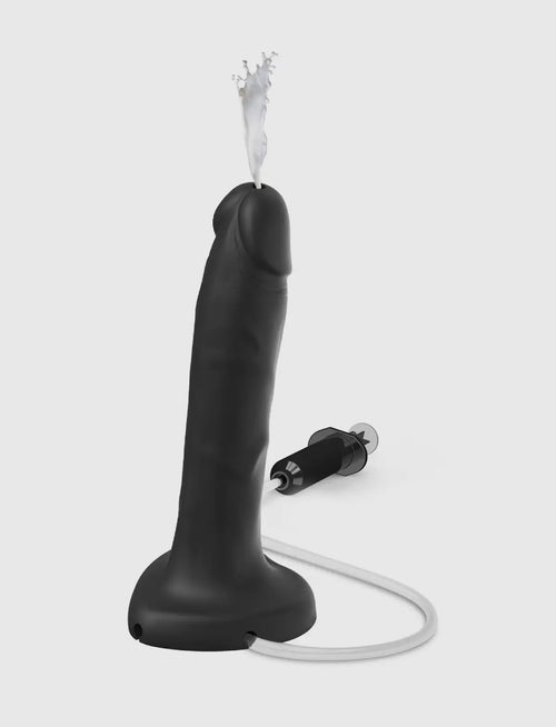 Realistische ejaculerende dildo zwart – natuurlijk effect en intense stimulatie, compatibel met strap-on-me
