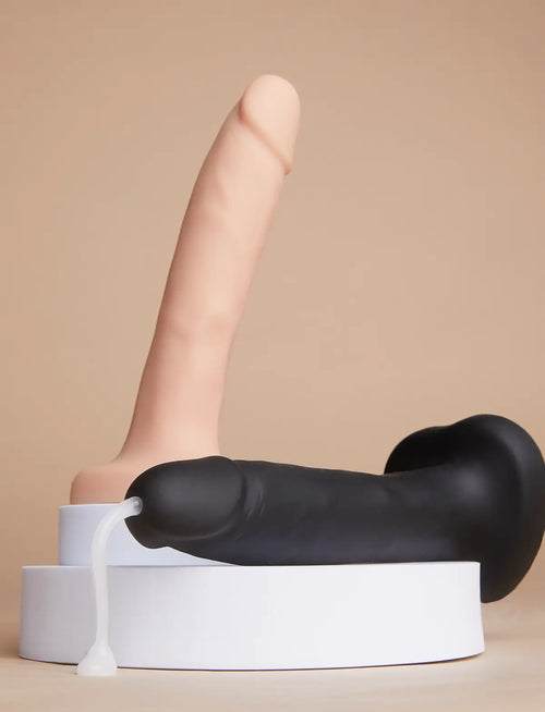 Realistisch ejaculerende dildo zwart – natuurlijk effect en intense stimulatie, compatibel met strap-on-me