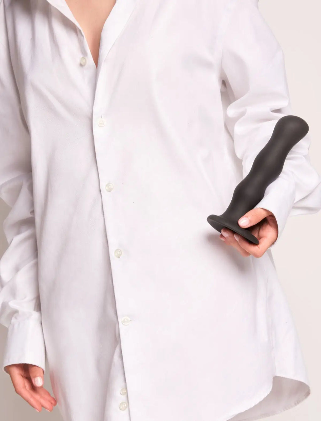 Dildo hybride collection boules de geisha noir – stimulation interne et sensations renforcées, compatible strap-on-me