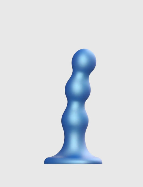 Dildo hybride collection plug balls bleu – stimulation interne et effet de remplissage, compatible strap-on-me