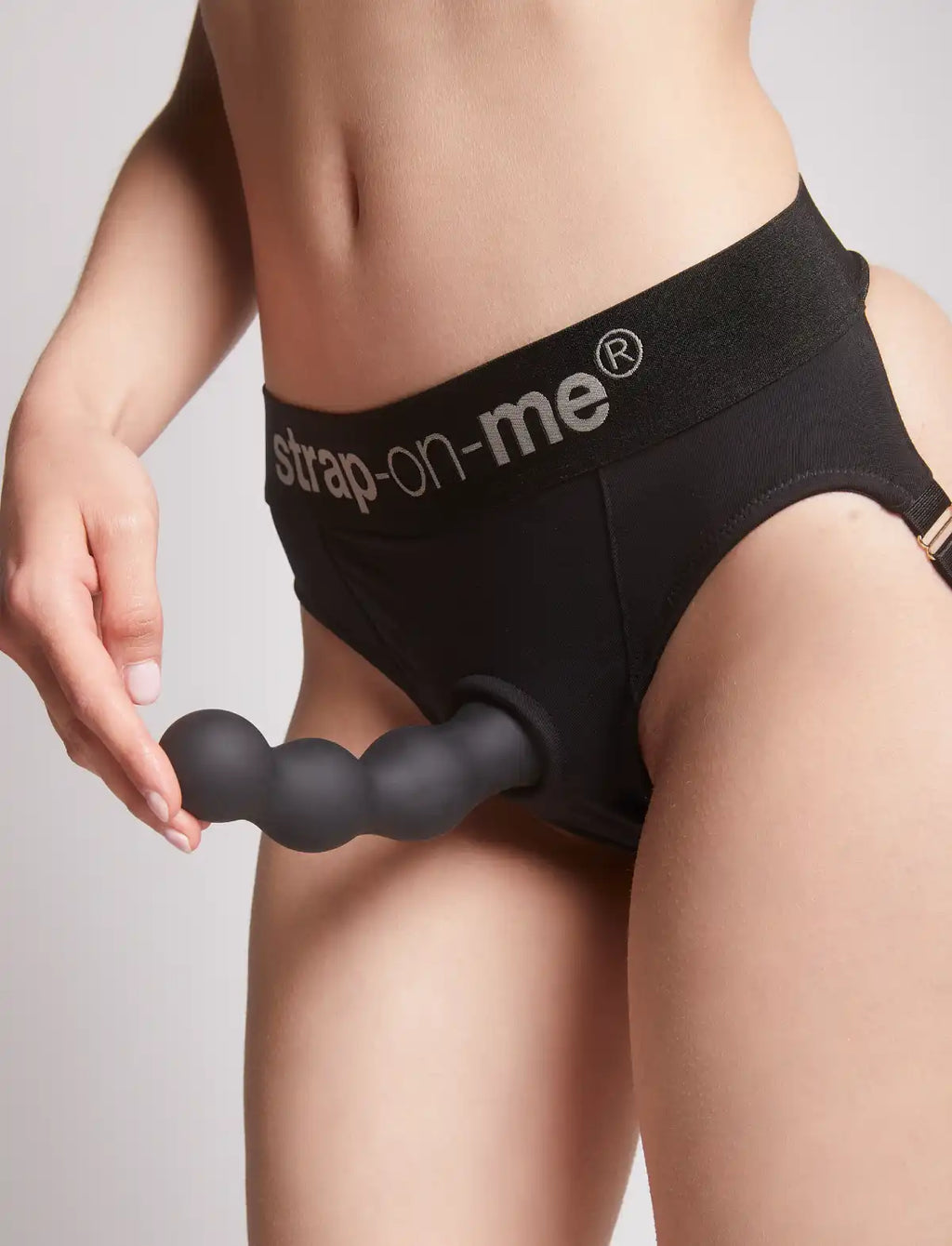 Dildo hybride collection plug balls noir – stimulation interne et effet de remplissage, compatible strap-on-me
