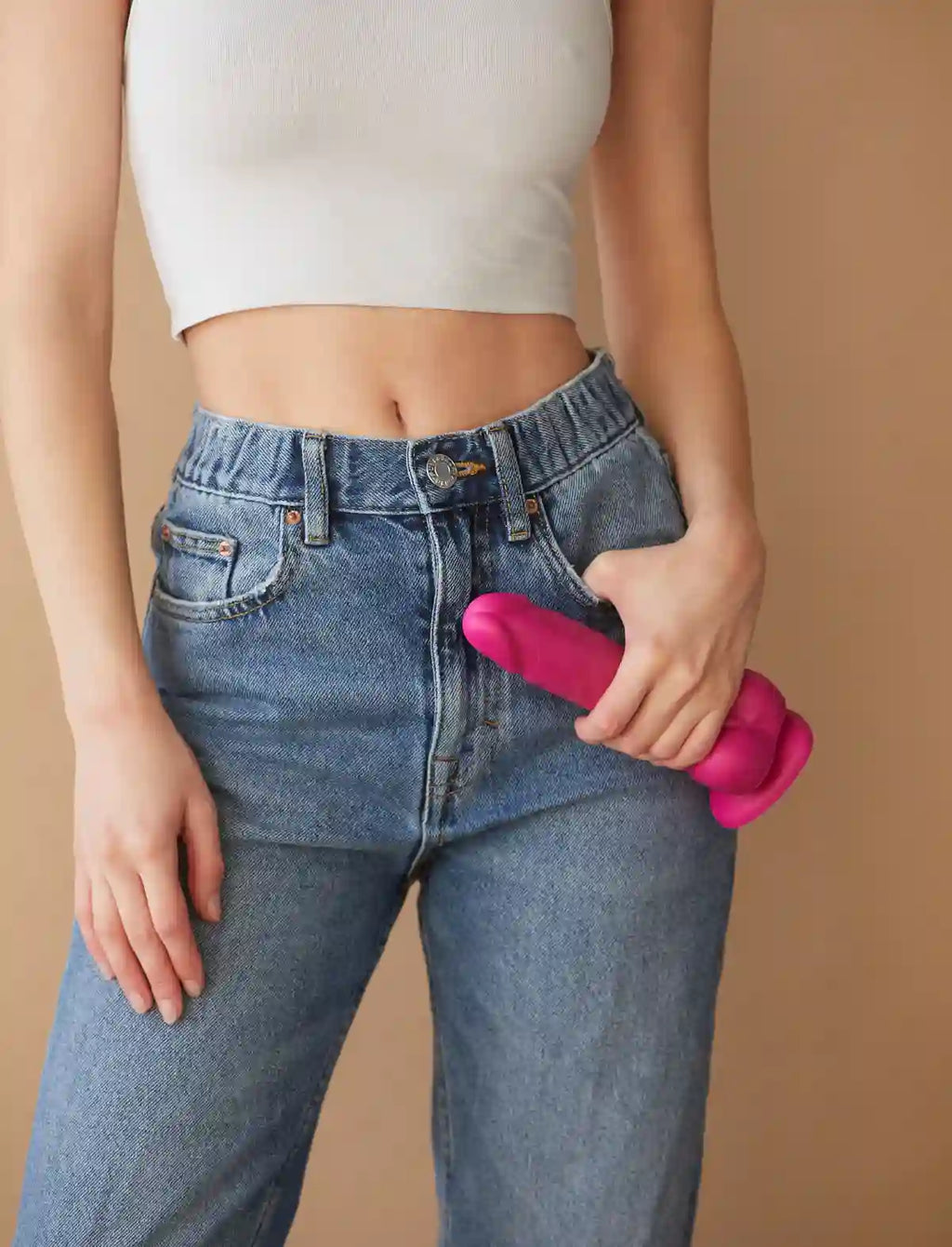 Dildo réaliste sliding skin fuchsia – texture peau coulissante et sensations naturelles, compatible strap-on-me