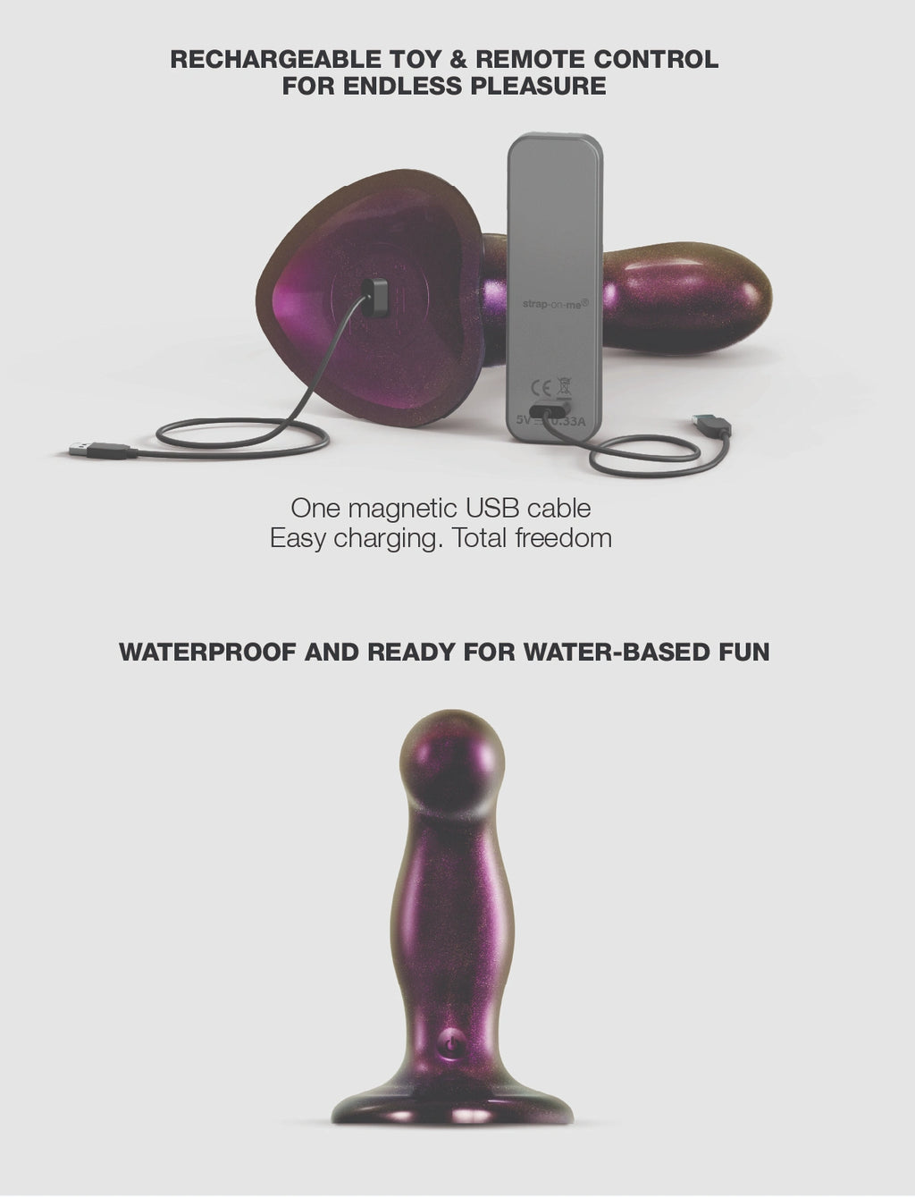 Fingering & Vibrating Dildo - Gode vibrant à mouvement télécommandé Strap-on-me®