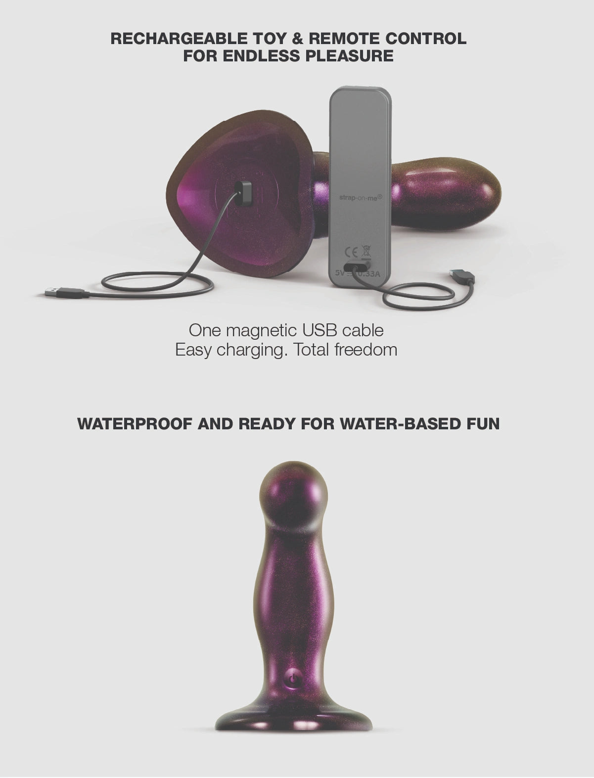 Fingering & Vibrating Dildo - Gode vibrant à mouvement télécommandé Strap-on-me®