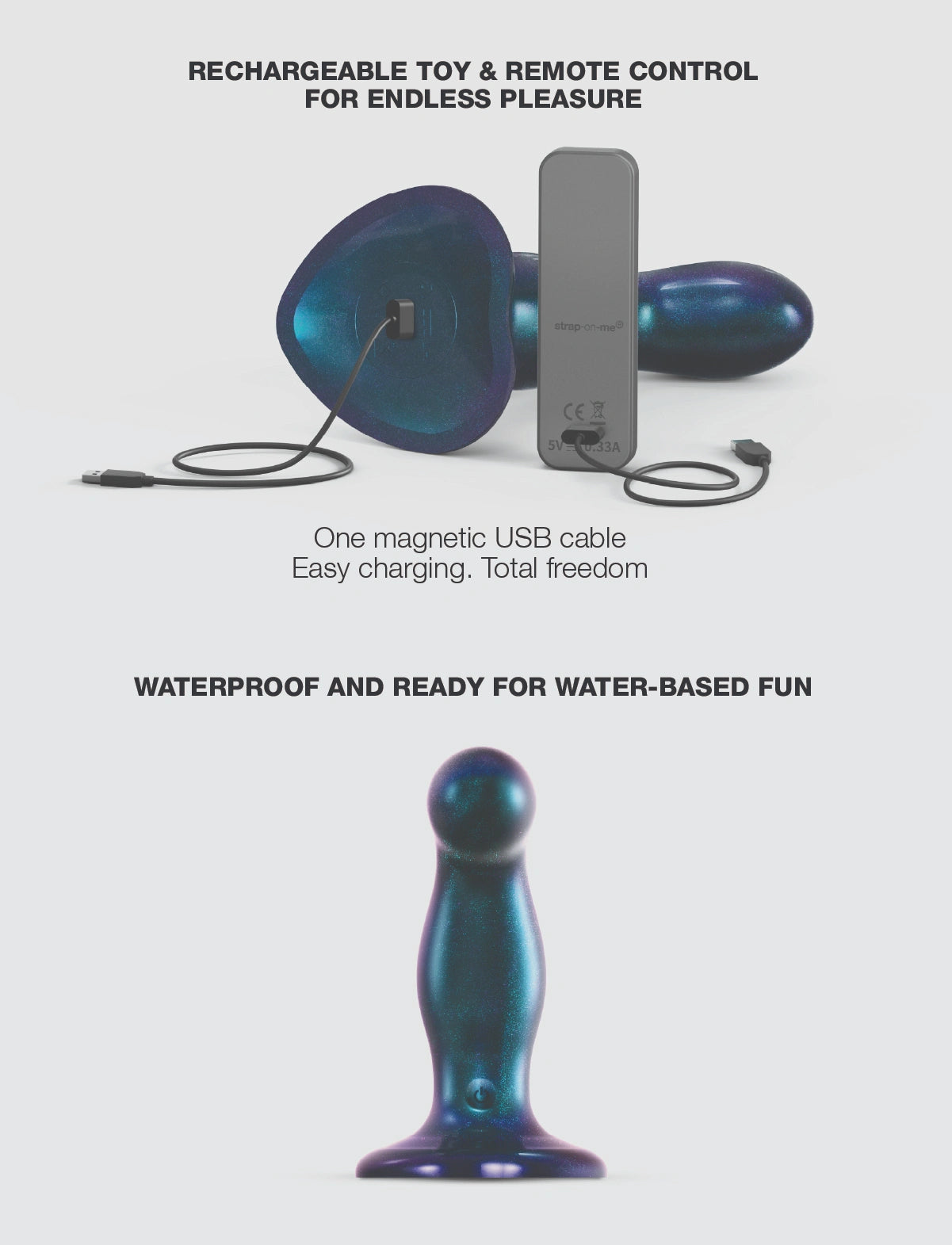 Fingering & Vibrating Dildo - Gode vibrant à mouvement télécommandé Strap-on-me®