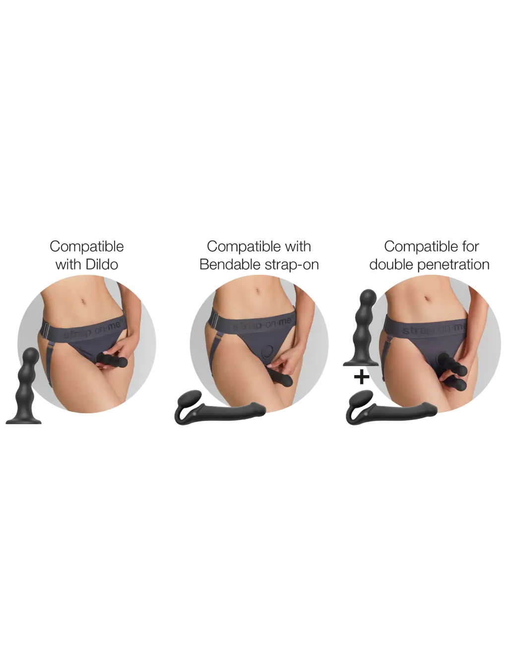 Harnais Lingerie Unique Gris strap-on-me