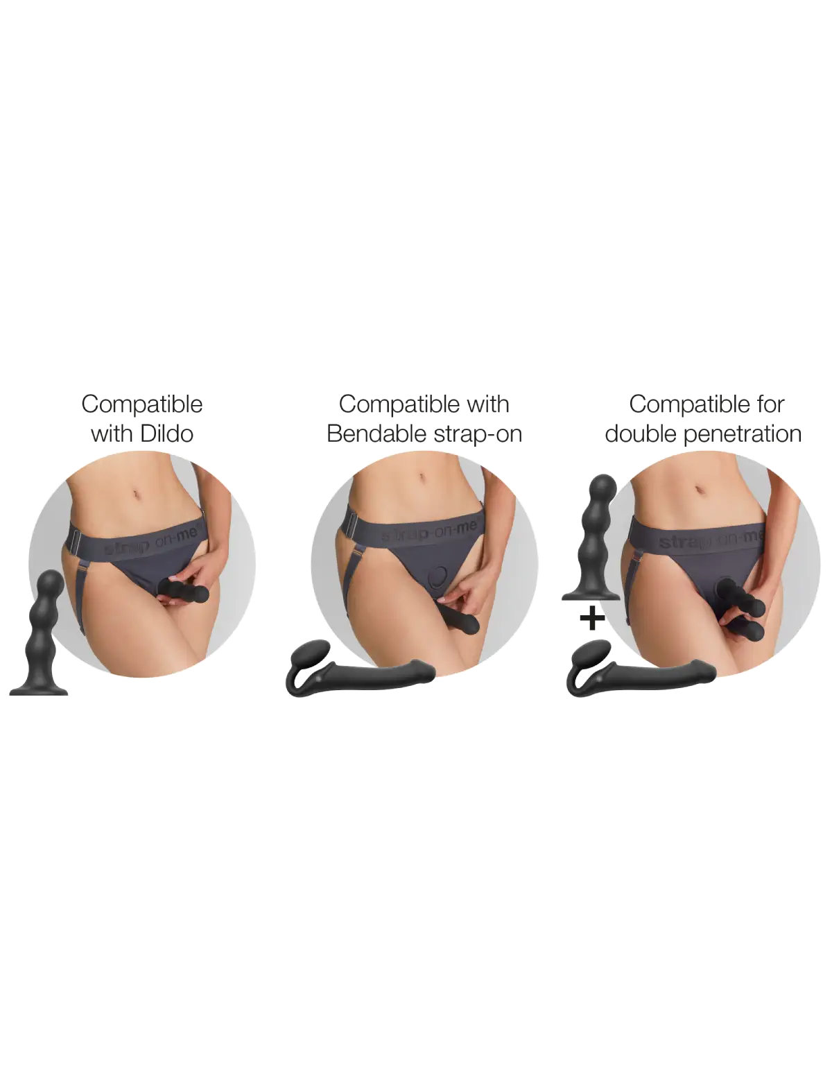 Lingerie Harness Unique Grey strap-on-me