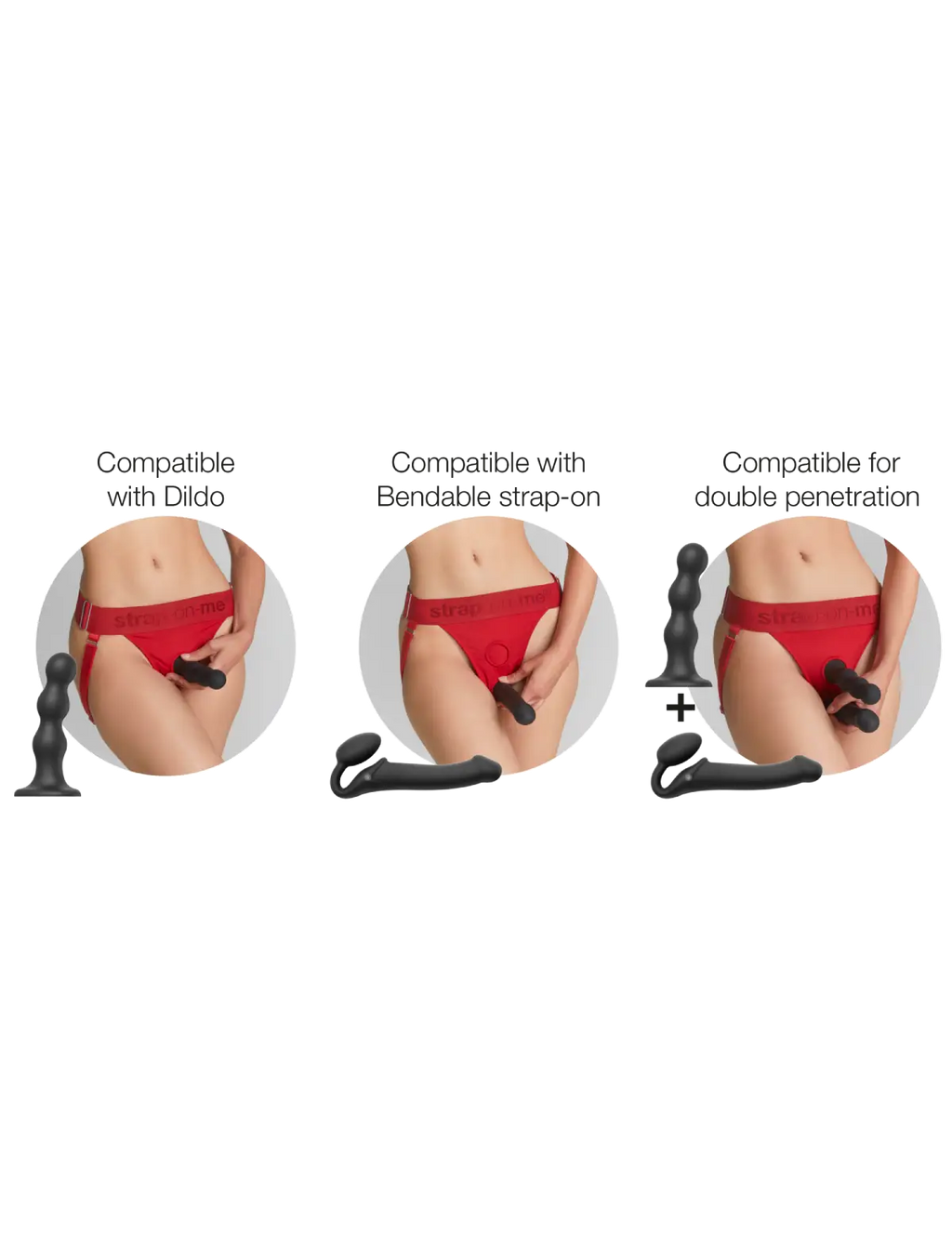 Harnais Lingerie Unique Rouge strap-on-me