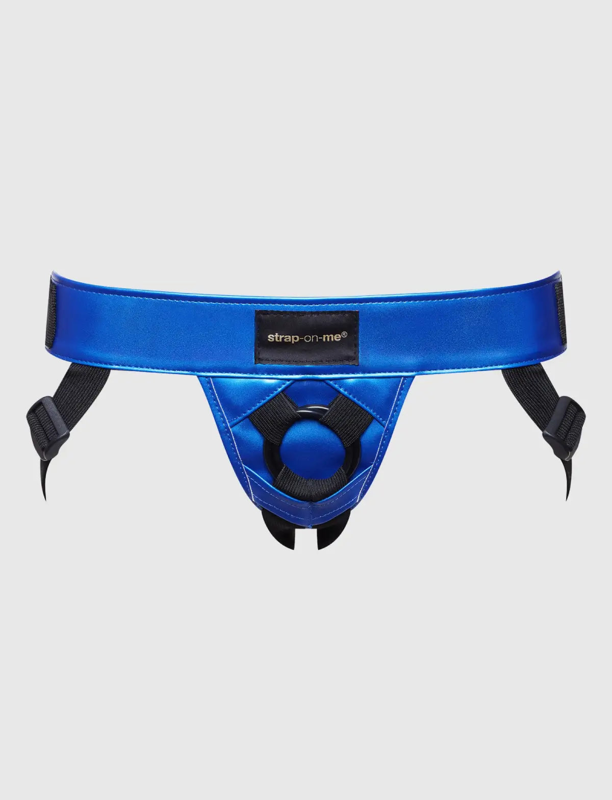 Harnais Similicuir Curious Bleu Métallique strap-on-me