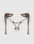 Desirous Golden Bronze Faux Leather Harness One Size strap-on-me