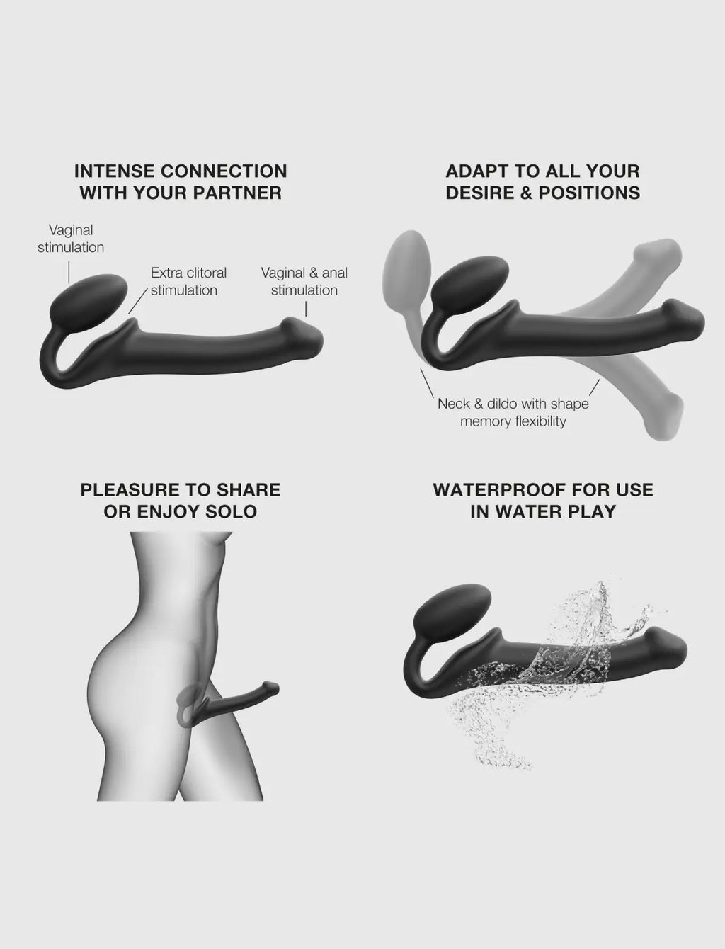 Strap-on classique – Nouvelle Version – Noir