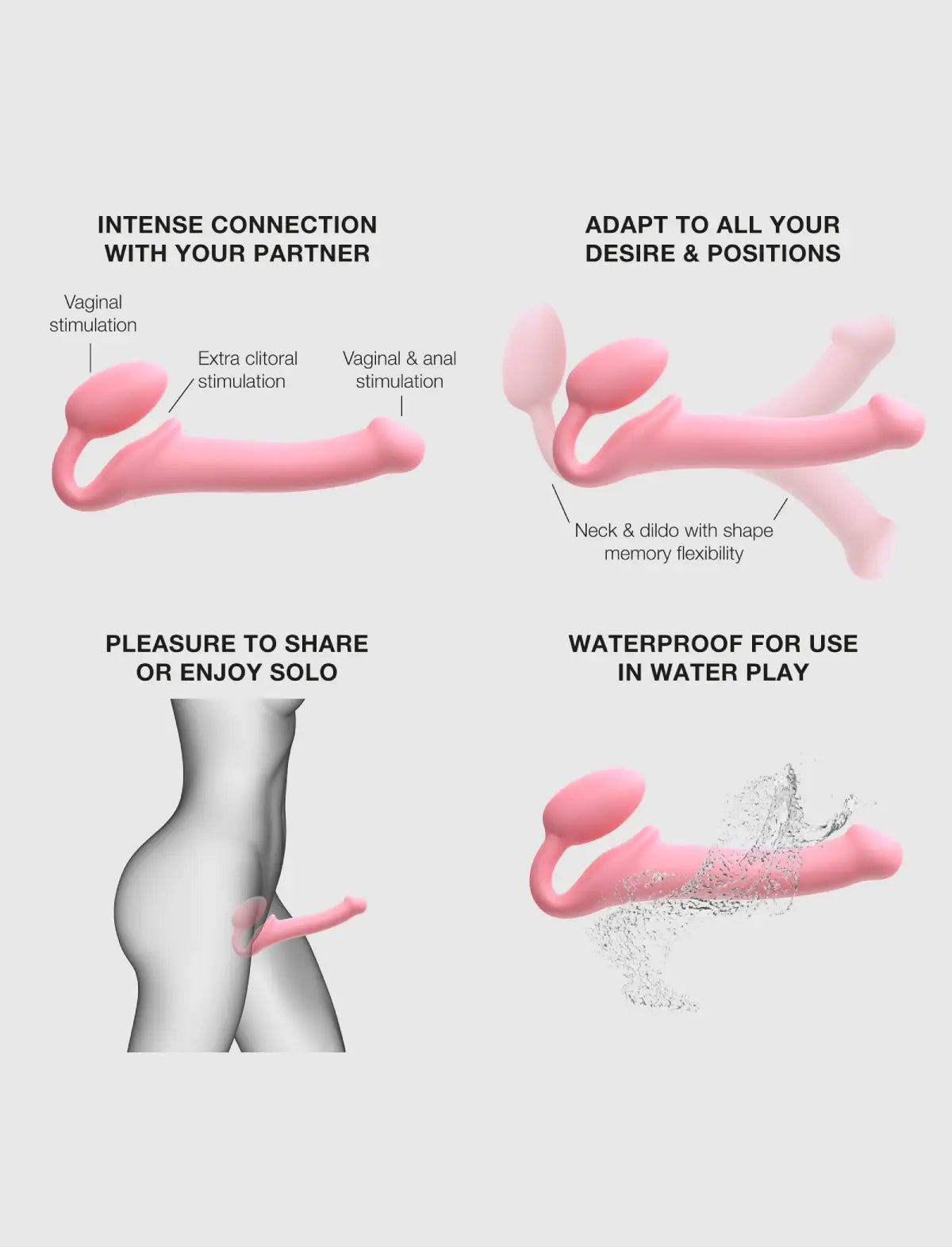 Strap-on classique – Nouvelle Version – Rose