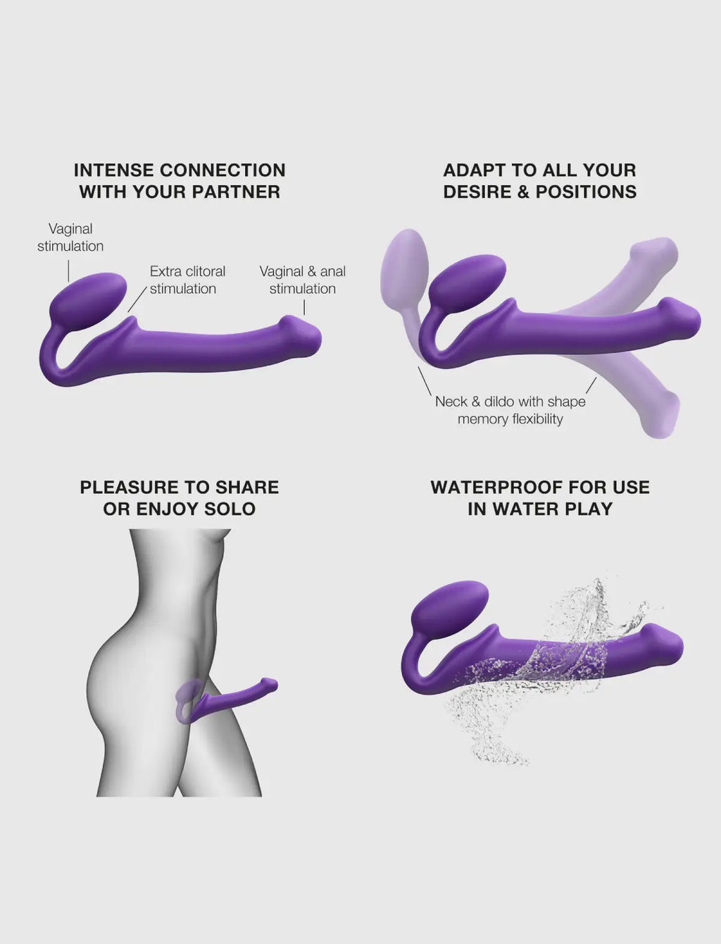 Strap-on classique – Nouvelle Version – Violet