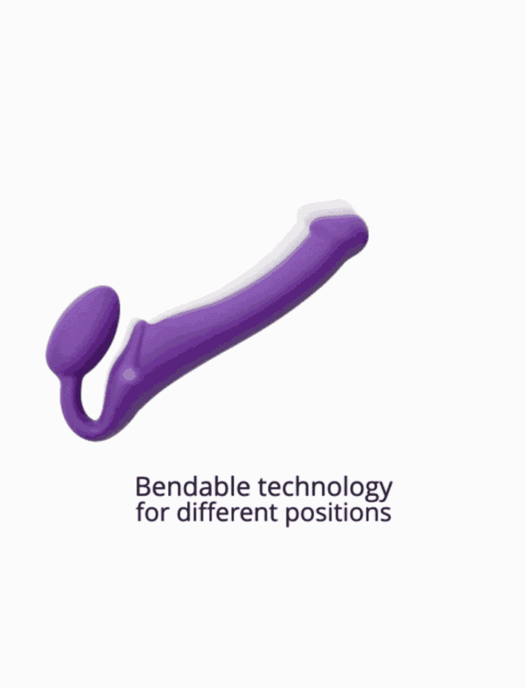 Vibrating purple strap-on with rechargeable remote control – 3 motors – strap-on-me